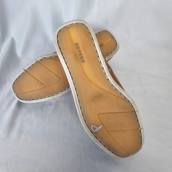 Sebago Docksides Boat Shoes Leather Canvas Slip-On Size 6W Nautical Classic - Picture 6 of 6